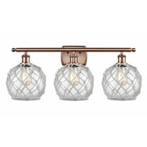 Innovations Lighting - Farmhouse Rope - 3 Light Bath Vanity In Industrial