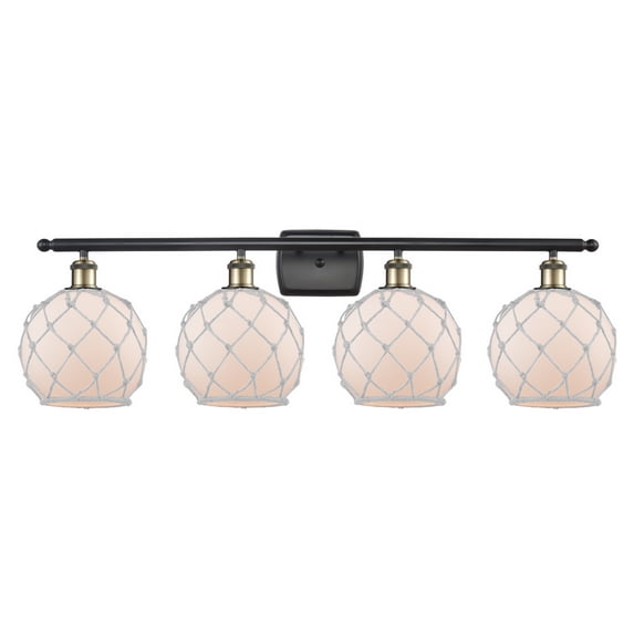 Innovations Lighting - Farmhouse Rope - 36 Inch 14W 4 LED Bath Vanity Black
