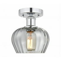 Innovations Lighting  Fenton - 1 Light 7" Semi-Flush Mount Clear/Polished Chrome