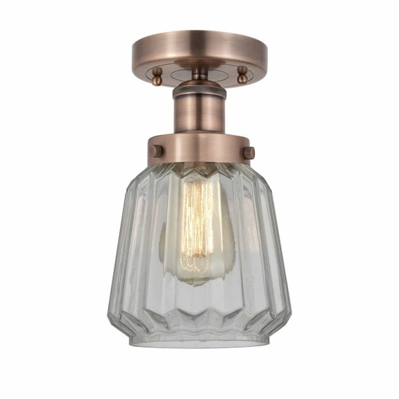 Innovations Lighting - Cone - 1 Light Semi-Flush Mount In Industrial Style-9.75