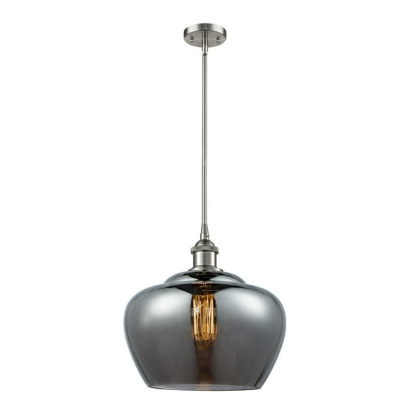 516-1S-SN-G93-L Innovations Lighting Fenton - 1 Light Mini Pendant In Industrial Style-11 Inches Tall and 11 Inches Wide-Brushed Satin Nickel