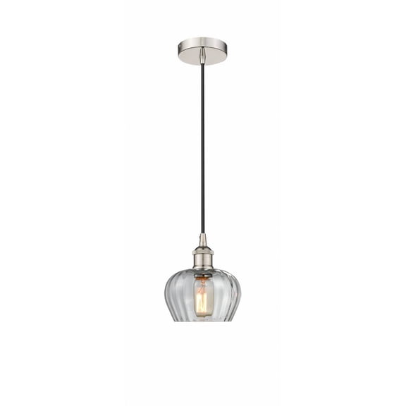 616-1P-PN-G92 Innovations Lighting Fenton - 1 Light Mini Pendant In Industrial Style-8.25 Inches Tall and 6.5 Inches Wide-Polished Nickel Finish-Clear