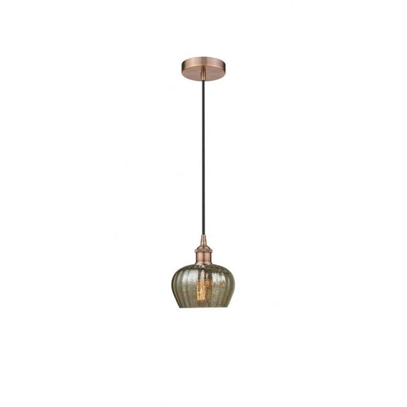 616-1P-AC-G96 Innovations Lighting Fenton - 1 Light Mini Pendant In Industrial Style-8.25 Inches Tall and 6.5 Inches Wide-Antique Copper