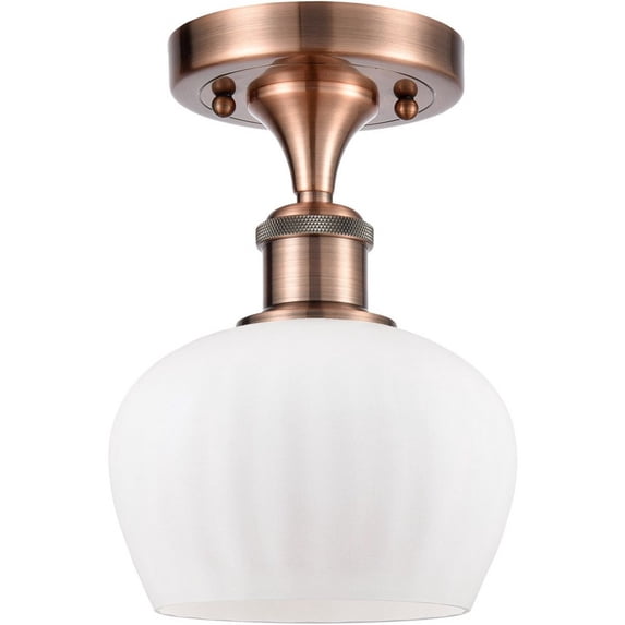 Innovations Lighting - Fenton-1 Light Semi-Flush Mount in Art Nouveau Style-6.5