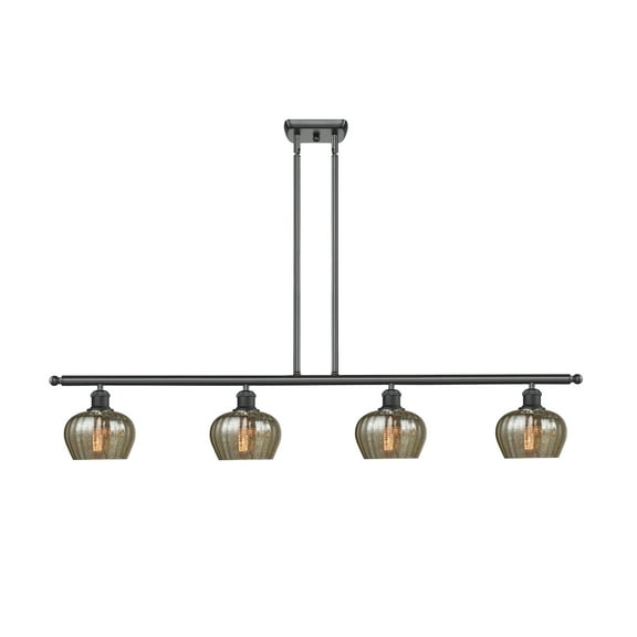 Innovations Lighting - Fenton - 4 Light Island  Antique Copper Finish with Clear