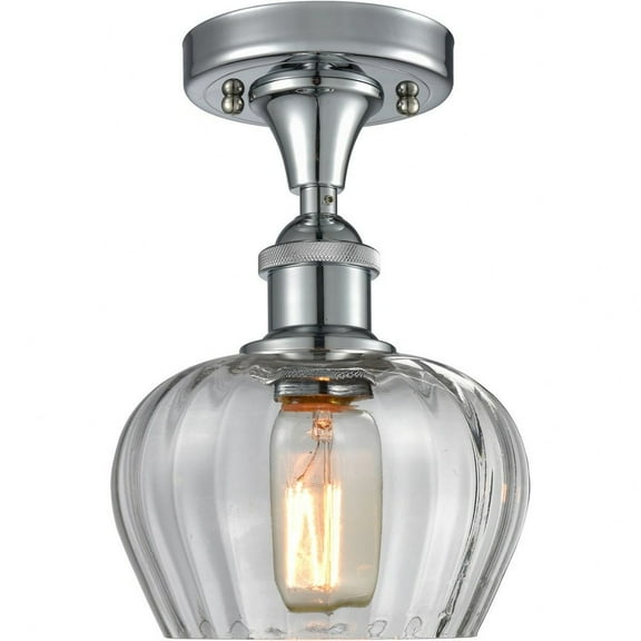 Innovations Lighting - Fenton-One Light Semi-Flush Mount-6.5 Inches Wide by 7.5