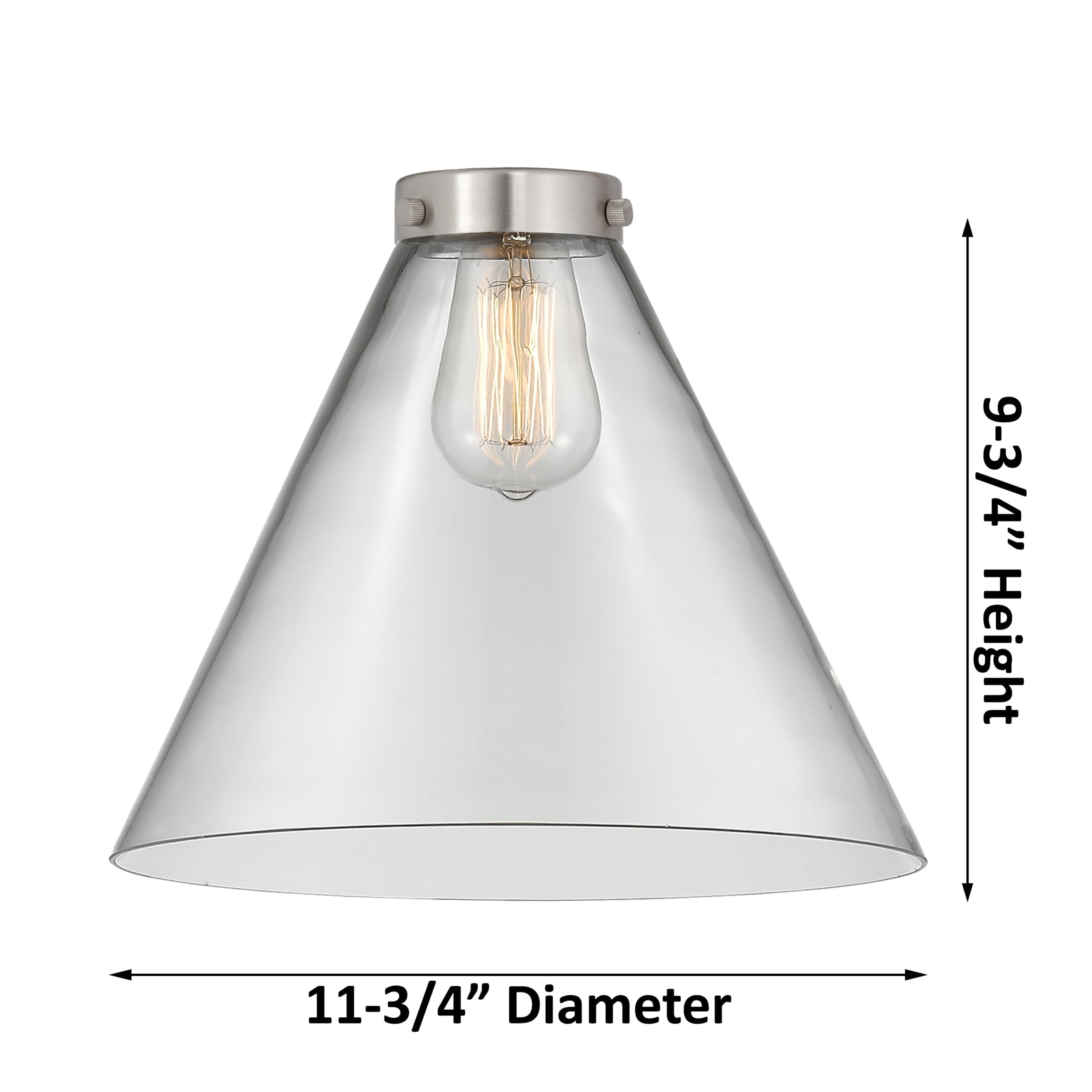Matte Black Mini Cone Pendant with Clear Glass Shade