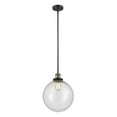 thumbnail image 1 of Innovations Lighting  Franklin Restoration Beacon - 1 Light 12" Stem Hung Mini Pendant Black Antique Brass/Seedy, 1 of 2