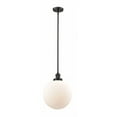thumbnail image 1 of Innovations Lighting  Franklin Restoration Beacon - 1 Light 12" Stem Hung Mini Pendant Oil Rubbed Bronze/Matte White, 1 of 3
