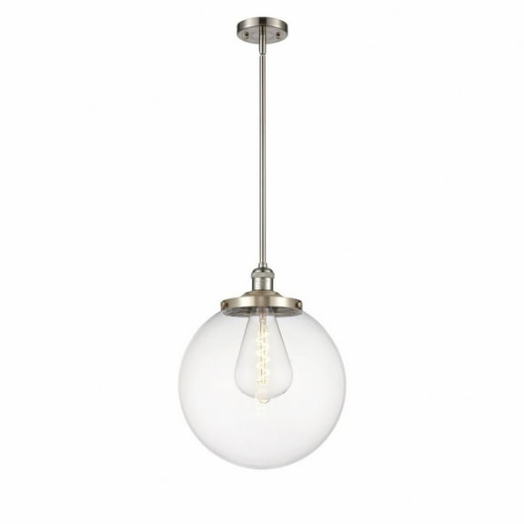 Innovations Lighting  Franklin Restoration Beacon - 1 Light 14" Pendant Clear/Brushed Satin Nickel
