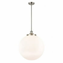 201S-SN-G201-18-Innovations Lighting-Beacon - 1 Light Pendant In Industrial Style-19 Inches Tall and 18 Inches Wide-Brushed Satin Nickel Finish-Matte