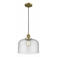 thumbnail image 1 of 201C-BB-G74-L-Innovations Lighting-Bell - 1 Light Cord Hung Mini Pendant In Industrial Style-8 Inches Tall and 12 Inches Wide-Brushed Brass, 1 of 5