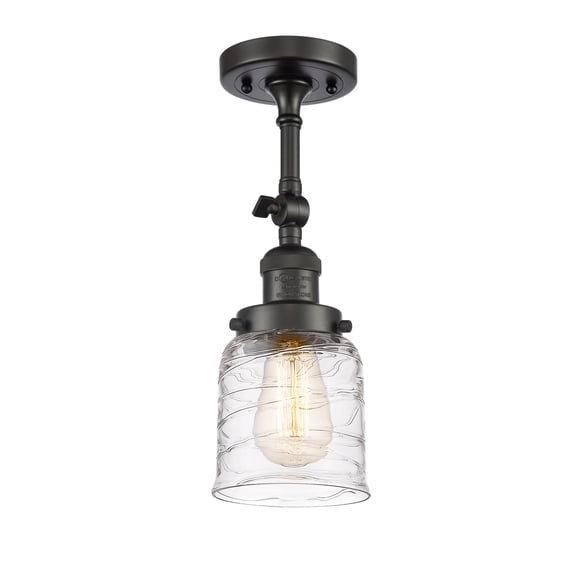 Innovations Lighting Franklin Restoration Bell 1 Light 5" Semi-Flush Mount Oil Rubbed Bronze