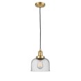 thumbnail image 1 of Innovations Lighting  Franklin Restoration Bell - 1 Light 8" Cord Hung Mini Pendant Satin Gold/Seedy, 1 of 5