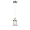 thumbnail image 1 of Innovations Lighting  Franklin Restoration Canton - 1 Light 5" Cord Hung Mini Pendant Clear/Brushed Satin Nickel, 1 of 5