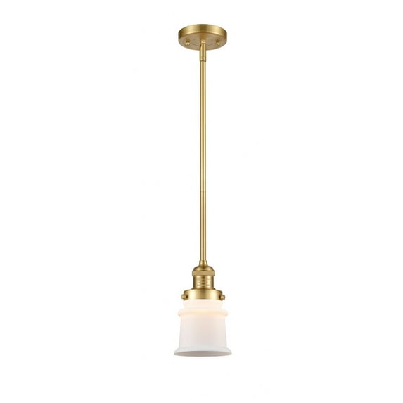 201S-SG-G181S Innovations Lighting Canton - 1 Light Stem Hung Mini Pendant In Industrial Style-8.5 Inches Tall and 5.25 Inches Wide-Satin Gold