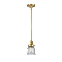 Innovations Lighting  Franklin Restoration Canton - 1 Light 5" Stem Hung Mini Pendant Satin Gold/Seedy