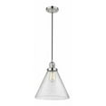 thumbnail image 1 of Innovations Lighting  Franklin Restoration Cone - 1 Light 12" Cord Hung Mini Pendant Polished Nickel/Seedy, 1 of 5