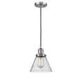 thumbnail image 1 of 201C-SN-G44 Innovations Lighting Cone - 1 Light Cord Hung Mini Pendant In Industrial Style-10 Inches Tall and 8 Inches Wide-Brushed Satin Nickel, 1 of 2