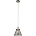 thumbnail image 1 of Innovations Lighting  Franklin Restoration Cone - 1 Light 8" Stem Hung Mini Pendant Brushed Satin Nickel/Plated Smoke, 1 of 5
