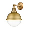 thumbnail image 1 of Innovations Lighting  Franklin Restoration Hampden 1 Light 9" Sconce Clear/Brushed Brass, 1 of 5