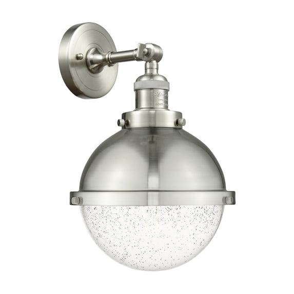 Innovations Lighting Franklin Restoration Hampden 1 Light 9" Sconce Seedy/Brushed Satin Nickel