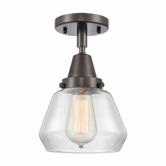 447-1C-OB-G172-Innovations Lighting-Fulton - 1 Light Flush Mount In Industrial Style-9 Inches Tall and 7 Inches Wide-Oil Rubbed Bronze Finish-Clear