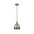 thumbnail image 1 of 201S-BB-G173 Innovations Lighting Fulton - 1 Light Stem Hung Mini Pendant In Industrial Style-9 Inches Tall and 7 Inches Wide-Brushed Brass, 1 of 3