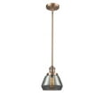 thumbnail image 1 of 201S-AC-G173 Innovations Lighting Fulton - 1 Light Stem Hung Mini Pendant In Industrial Style-9 Inches Tall and 7 Inches Wide-Antique Copper, 1 of 2