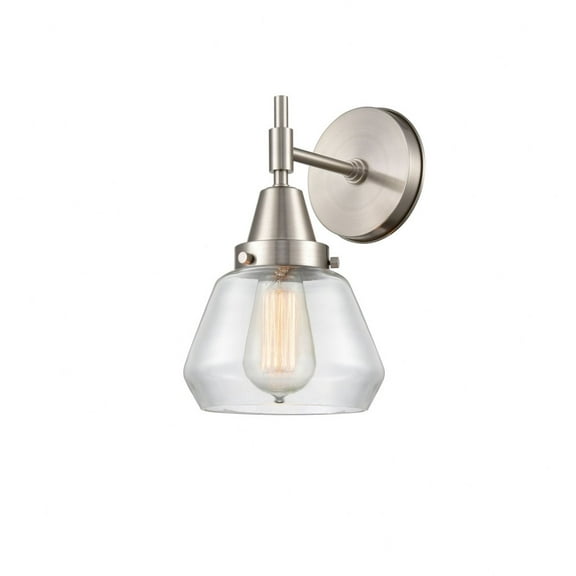 447-1W-SN-G172 Innovations Lighting Fulton - 1 Light Wall Sconce-10.5 Inches Tall and 6.75 Inches Wide-Satin Nickel Finish-Clear Glass Color