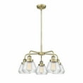 thumbnail image 1 of Innovations Lighting  Fulton - 5 Light 25" Stem Hung Chandelier Antique Brass/Clear, 1 of 5