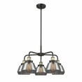 thumbnail image 1 of Innovations Lighting  Fulton - 5 Light 25" Stem Hung Chandelier Black Antique Brass/Plated Smoke, 1 of 2