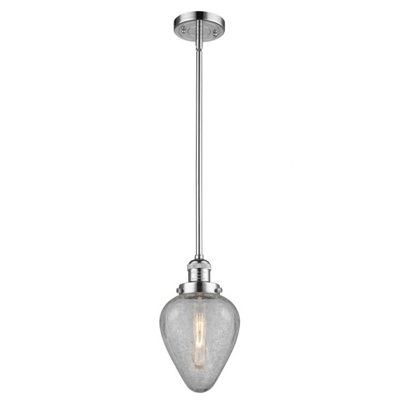 201S-PC-G165 Innovations Lighting Geneseo - 1 Light Stem Hung Mini Pendant In Industrial Style-8.5 Inches Tall and 6.5 Inches Wide-Polished Chrome