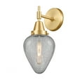 thumbnail image 1 of 447-1W-SG-G165 Innovations Lighting Geneseo - 1 Light Wall Sconce-14 Inches Tall and 6.5 Inches Wide-Satin Gold Finish-Clear Crackled Glass Color, 1 of 1