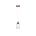 thumbnail image 1 of 616-1P-AC-G342 Innovations Lighting Hadley - 1 Light Cord Hung Mini Pendant In Art Deco Style-9.75 Inches Tall and 4.5 Inches Wide-Antique Copper, 1 of 7