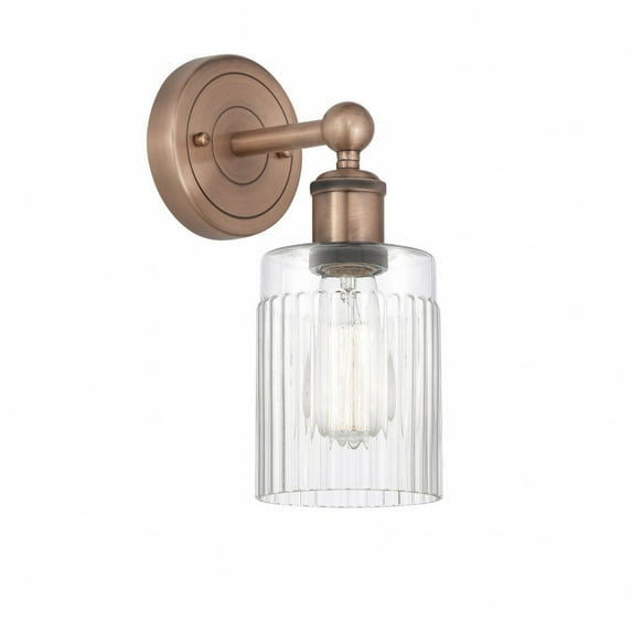 616-1W-AC-G342 Innovations Lighting Hadley - 1 Light Wall Sconce In Modern Style-11.5 Inches Tall and 4.5 Inches Wide-Antique Copper Finish-Clear