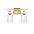 thumbnail image 1 of 516-2W-SG-G342 Innovations Lighting Hadley - 2 Light Bath Vanity In Art Deco Style-9 Inches Tall and 16 Inches Wide-Satin Gold Finish-Clear Glass, 1 of 2