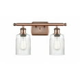 thumbnail image 1 of 516-2W-AC-G342 Innovations Lighting Hadley - 2 Light Bath Vanity In Art Deco Style-9 Inches Tall and 16 Inches Wide-Antique Copper Finish-Clear Glass, 1 of 6