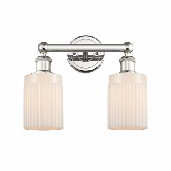 616-2W-PN-G341 Innovations Lighting Hadley - 2 Light Bath Vanity In Modern Style-11.5 Inches Tall and 13.5 Inches Wide-Polished Nickel Finish-Matte