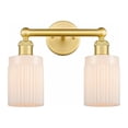 thumbnail image 1 of 616-2W-SG-G341 Innovations Lighting Hadley - 2 Light Bath Vanity In Modern Style-11.5 Inches Tall and 13.5 Inches Wide-Satin Gold Finish-Matte White, 1 of 2