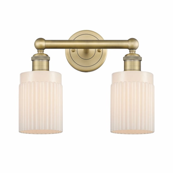 616-2W-BB-G341 Innovations Lighting Hadley - 2 Light Bath Vanity In Modern Style-11.5 Inches Tall and 13.5 Inches Wide-Brushed Brass Finish-Matte