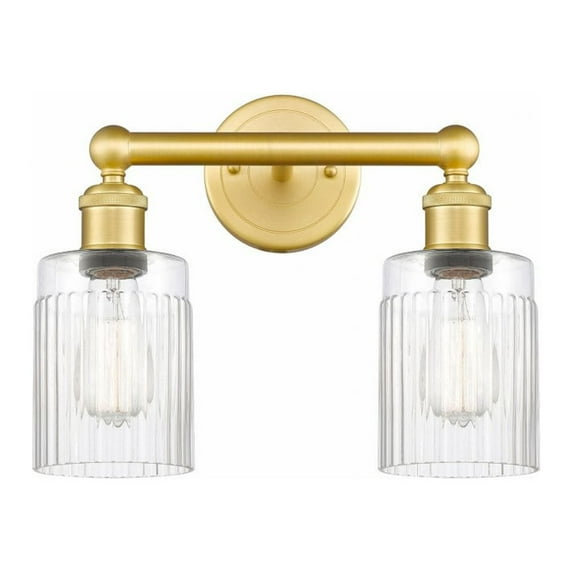 616-2W-SG-G342 Innovations Lighting Hadley - 2 Light Bath Vanity In Modern Style-11.5 Inches Tall and 13.5 Inches Wide-Satin Gold Finish-Clear Glass