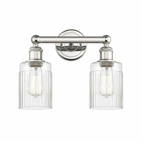616-2W-PN-G342 Innovations Lighting Hadley - 2 Light Bath Vanity In Modern Style-11.5 Inches Tall and 13.5 Inches Wide-Polished Nickel Finish-Clear