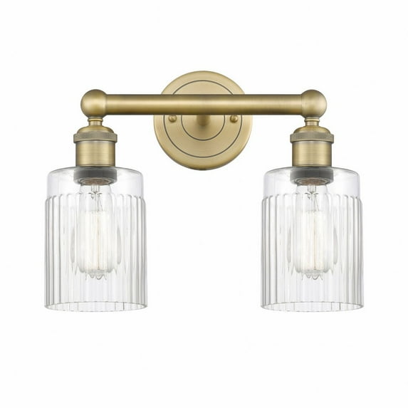 616-2W-BB-G342 Innovations Lighting Hadley - 2 Light Bath Vanity In Modern Style-11.5 Inches Tall and 13.5 Inches Wide-Brushed Brass Finish-Clear
