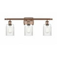 thumbnail image 1 of 516-3W-AC-G342 Innovations Lighting Hadley - 3 Light Bath Vanity In Art Deco Style-9 Inches Tall and 26 Inches Wide-Antique Copper Finish-Clear Glass, 1 of 6