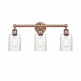 thumbnail image 1 of 616-3W-AC-G342 Innovations Lighting Hadley - 3 Light Bath Vanity In Modern Style-11.5 Inches Tall and 22.5 Inches Wide-Antique Copper Finish-Clear, 1 of 7
