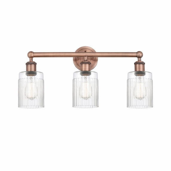 616-3W-AC-G342 Innovations Lighting Hadley - 3 Light Bath Vanity In Modern Style-11.5 Inches Tall and 22.5 Inches Wide-Antique Copper Finish-Clear
