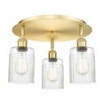 thumbnail image 1 of 516-3C-SG-G342 Innovations Lighting Hadley - 3 Light Flush Mount In Art Deco Style-9.5 Inches Tall and 16.25 Inches Wide-Satin Gold Finish-Clear Glass, 1 of 5