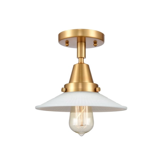 Innovations Lighting - Halophane-1 Light Flush Mount in Industrial Style Satin