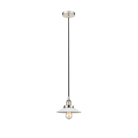 616-1PH-PN-G1 Innovations Lighting Halophane - 1 Light Mini Pendant In Industrial Style-5.75 Inches Tall and 9 Inches Wide-Polished Nickel